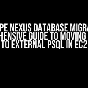 Sonatype Nexus Database Migration: A Comprehensive Guide to Moving from H2 to External PSQL in EC2