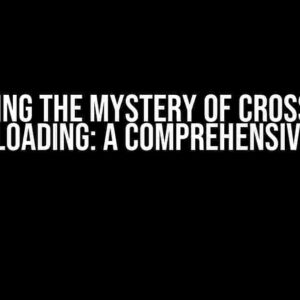 Unlocking the Mystery of Cross-Origin Image Loading: A Comprehensive Guide